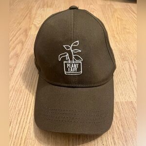 Sonoma Plant Lady Embroidered Baseball Cap | Olive Green Brown Adjustable Hat